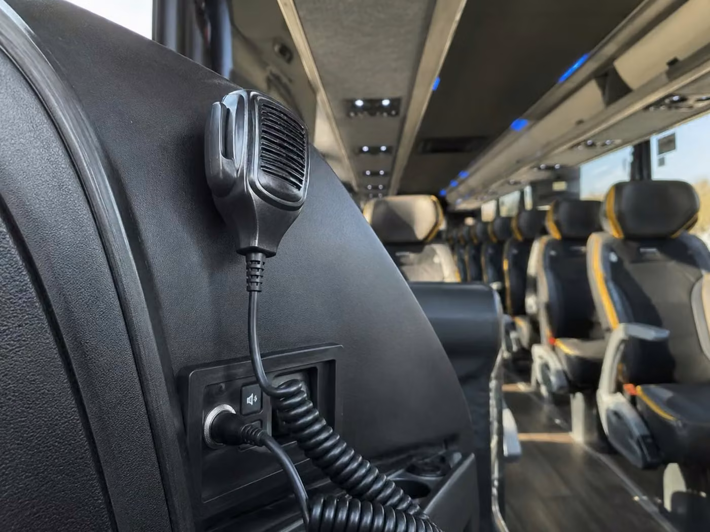 cedar rapids charter bus pa system