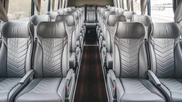 cedar rapids 50 passenger charter bus interior