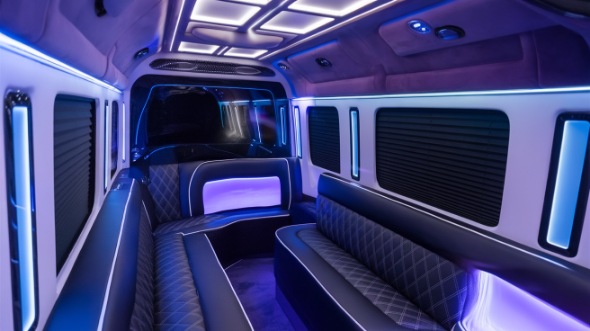 cedar rapids party bus rental interior