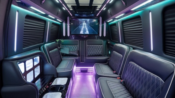 cedar rapids sprinter limo rental interior