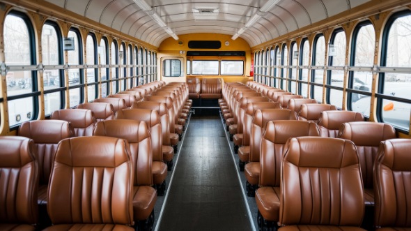 school bus rental interior des moines